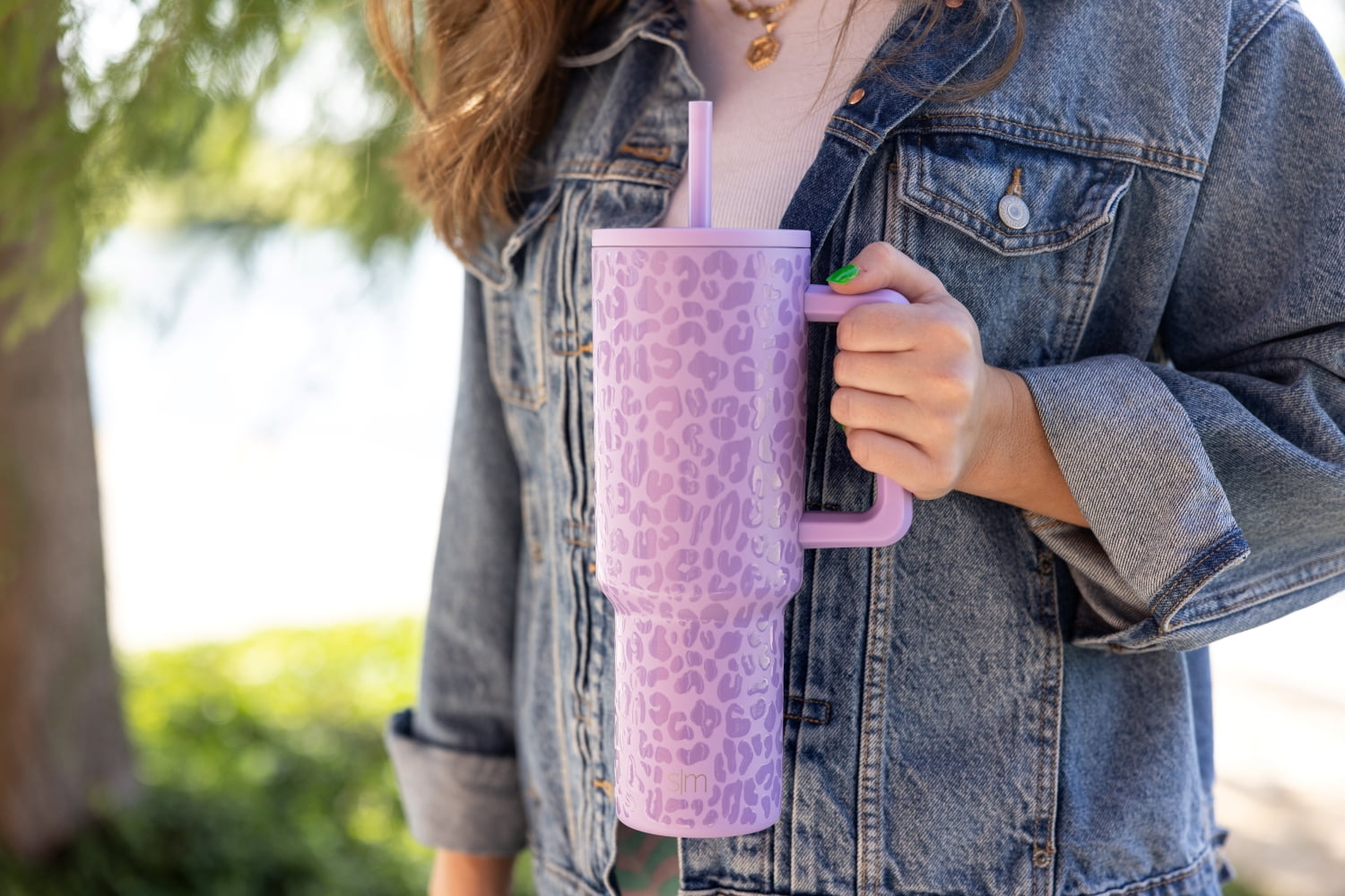 Simple Modern 40 fl oz Insulated Stainless Steel Trek Tumbler with Straw Lid | Blush 6R09