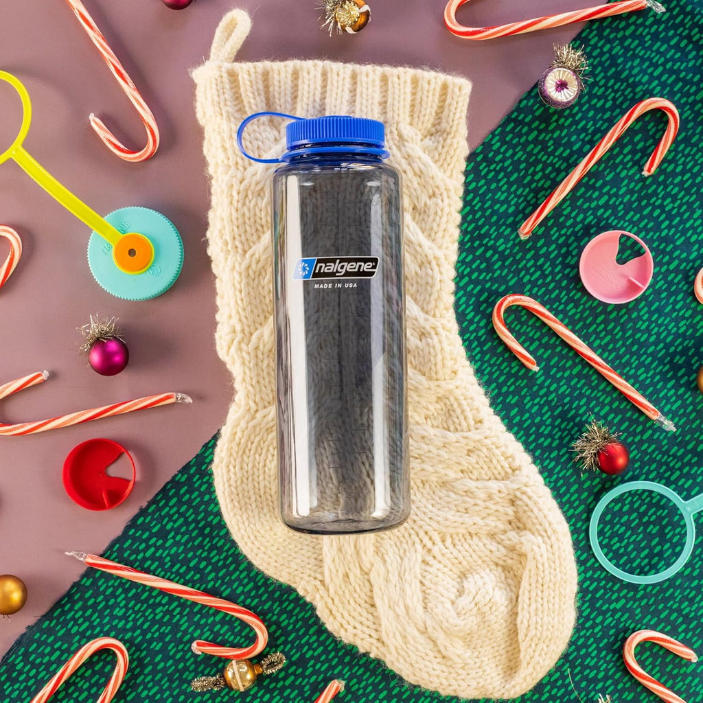 Nalgene Sustain Tritan BPA-Free Water Made with Material Derived from 50% Plastic Waste (using ISCC certified mass balance), 48 OZ, Wide Mouth, Cerulean WNOK