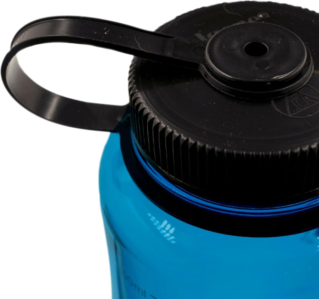 Nalgene Sustain Tritan BPA-Free Water Made with Material Derived from 50% Plastic Waste (using ISCC certified mass balance), 48 OZ, Wide Mouth, Cerulean WNOK