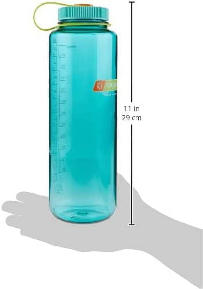 Nalgene Sustain Tritan BPA-Free Water Made with Material Derived from 50% Plastic Waste (using ISCC certified mass balance), 48 OZ, Wide Mouth, Cerulean WNOK