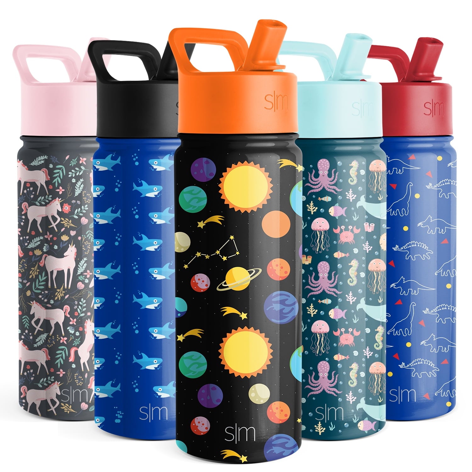 Simple Modern Summit Water Bottle Straw Lid Vacuum Insulated Stainless Steel Bottle | 14 fl oz QIY1