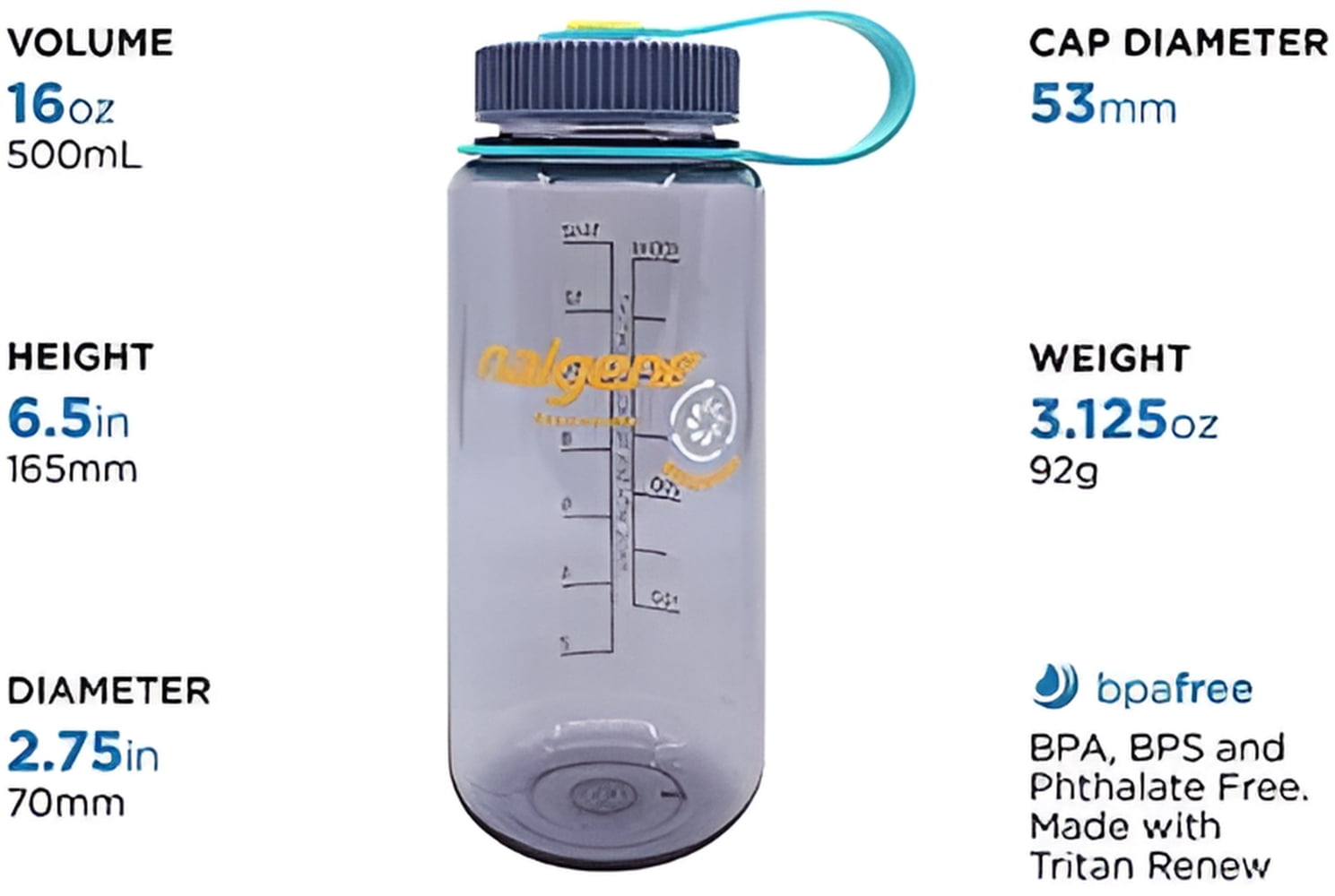 Nalgene 16oz Wide Mouth Sustain Bottle P4A2