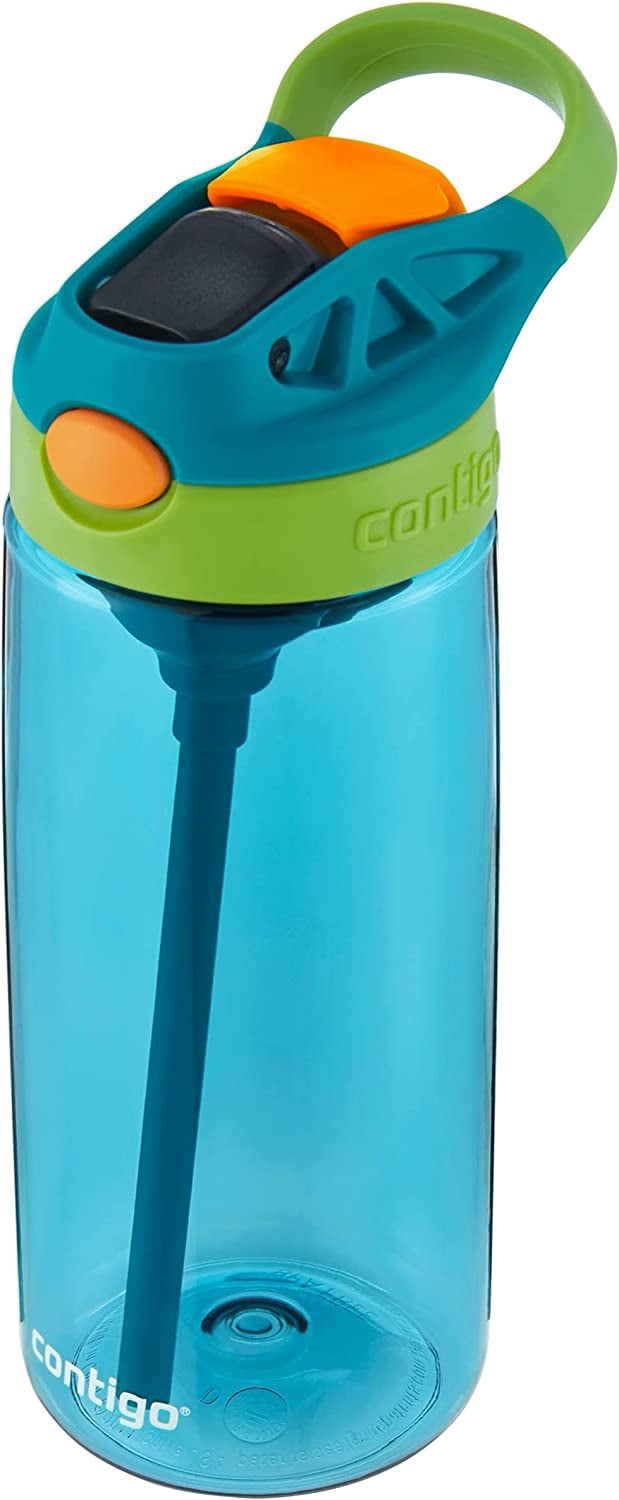Contigo Kid's 20 oz. AutoSpout Straw Water Bottle - Juniper/Limelight 3UTD
