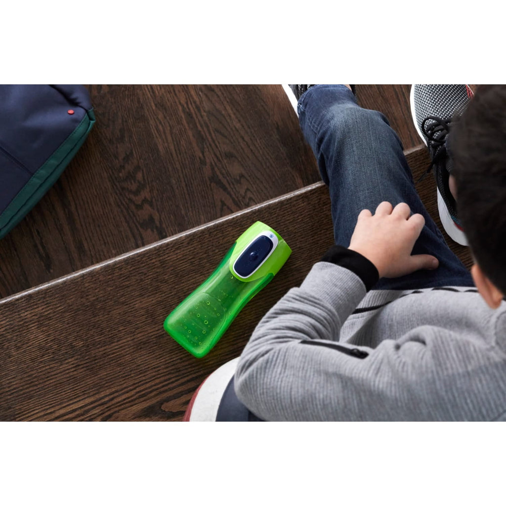 Contigo Kids Trekker Water Bottle with AUTOSEAL Lid Navy Blue and Granny Smith Green, 14 fl oz., 2-pack JNL7