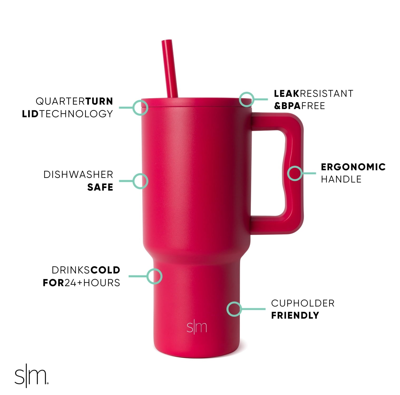 Simple Modern 30 fl oz Insulated Stainless Steel Trek Tumbler with Straw Lid | Seaglass Sage and Cream Checkmate YPTM