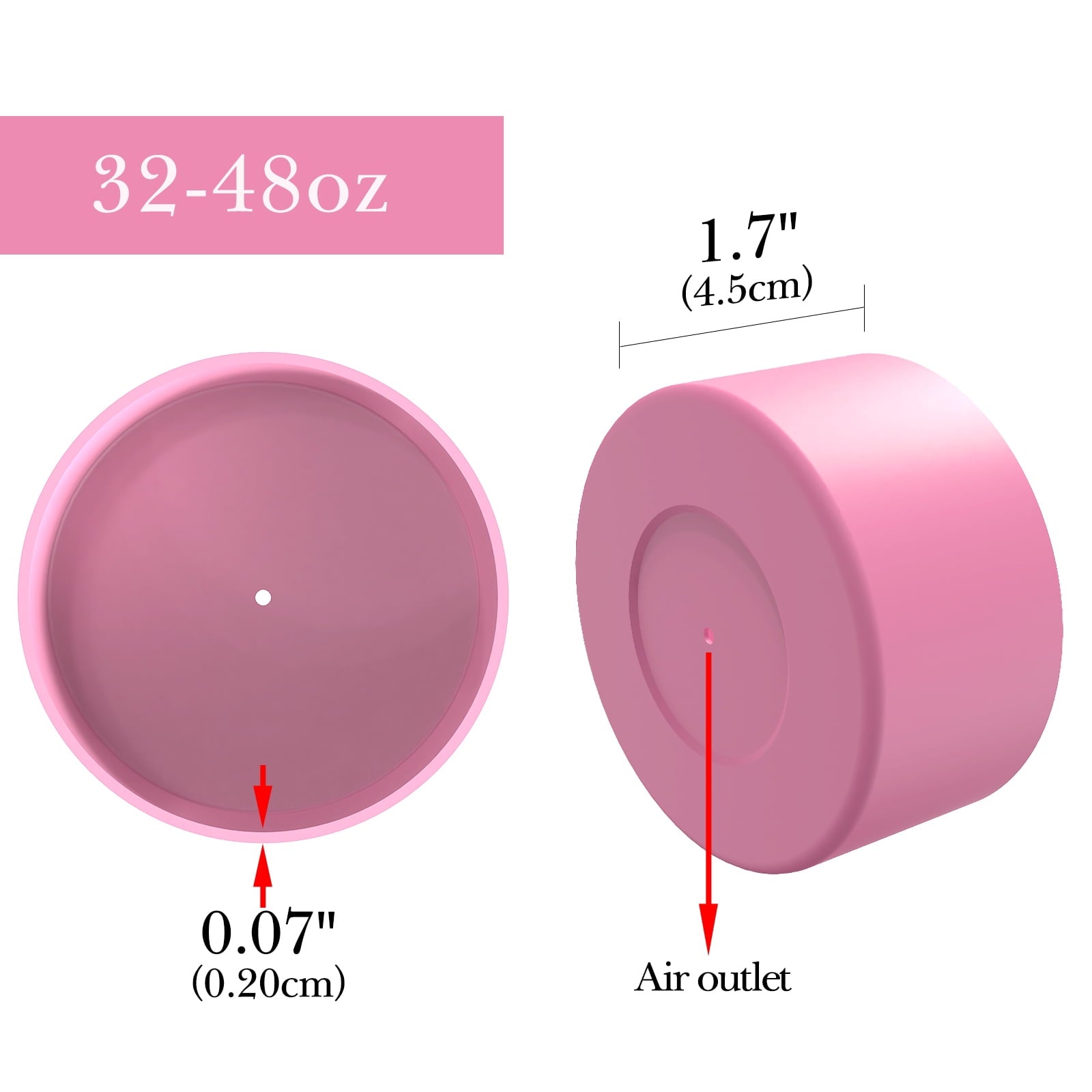 Linkidea 2 Pack Water Bottle Boot Compatible with Nalgene Sustain Wide Mouth 32oz/48oz, Narrow Mouth 32oz, Silicone Anti-Slip Bottle Bottom Bumper Protector (Light Pink) 2LD9