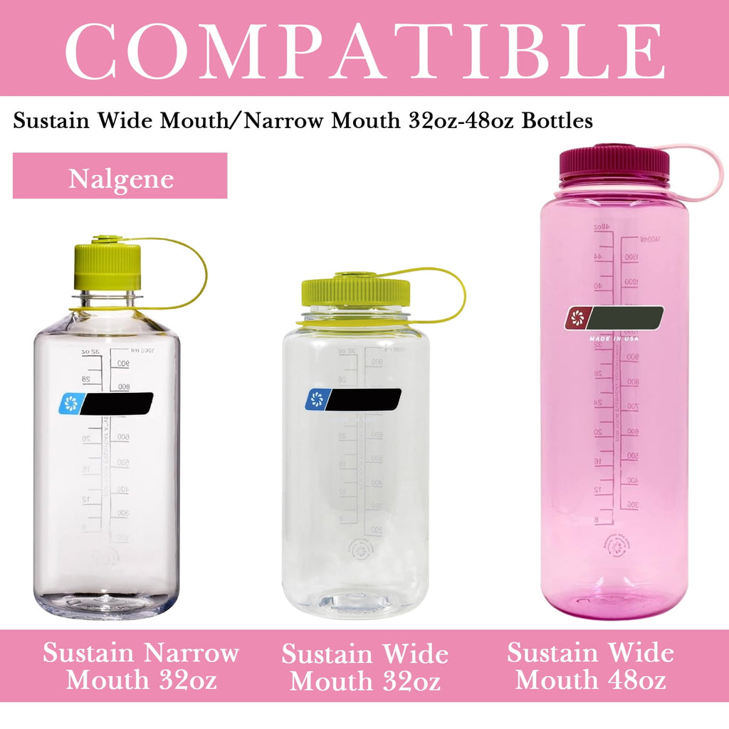 Linkidea 2 Pack Water Bottle Boot Compatible with Nalgene Sustain Wide Mouth 32oz/48oz, Narrow Mouth 32oz, Silicone Anti-Slip Bottle Bottom Bumper Protector (Light Pink) 2LD9