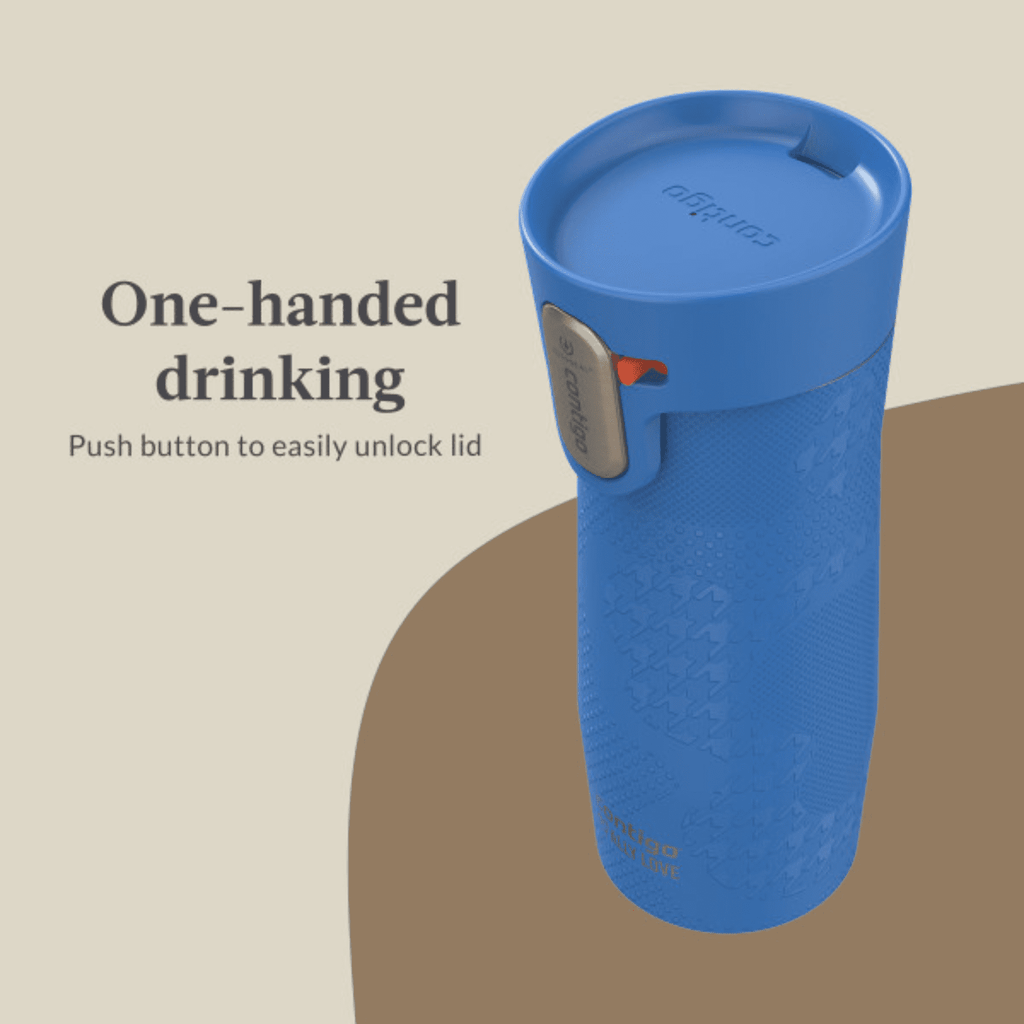 Contigo x Ally Love Autoseal West Loop Vacuum-Insulated Stainless Steel Travel Mug with Easy-Clean Lid, 16 oz, Stellar Jay R512