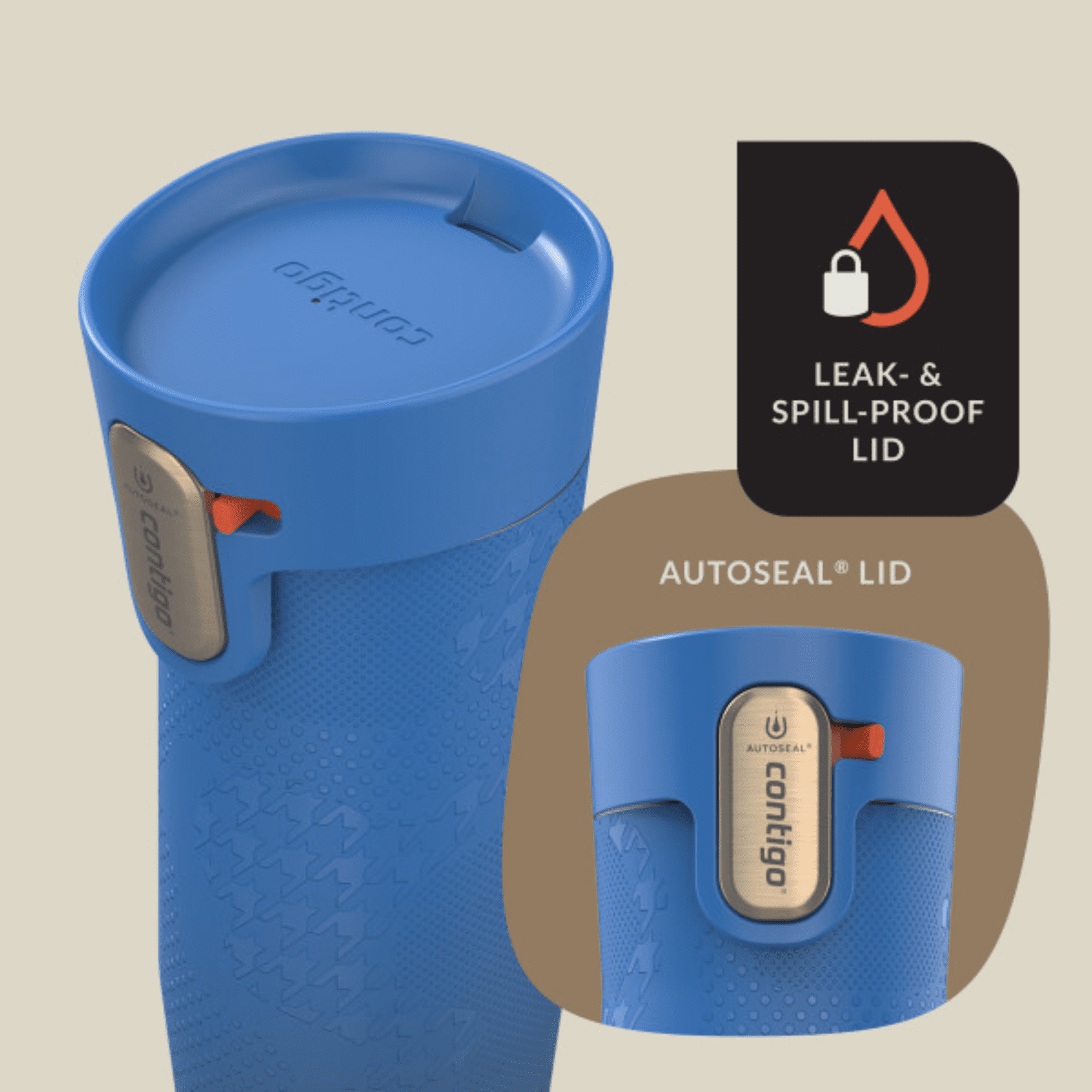 Contigo x Ally Love Autoseal West Loop Vacuum-Insulated Stainless Steel Travel Mug with Easy-Clean Lid, 16 oz, Stellar Jay R512