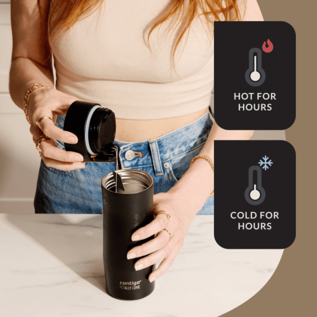 Contigo x Ally Love Autoseal West Loop Vacuum-Insulated Stainless Steel Travel Mug with Easy-Clean Lid, 16 oz, Stellar Jay R512