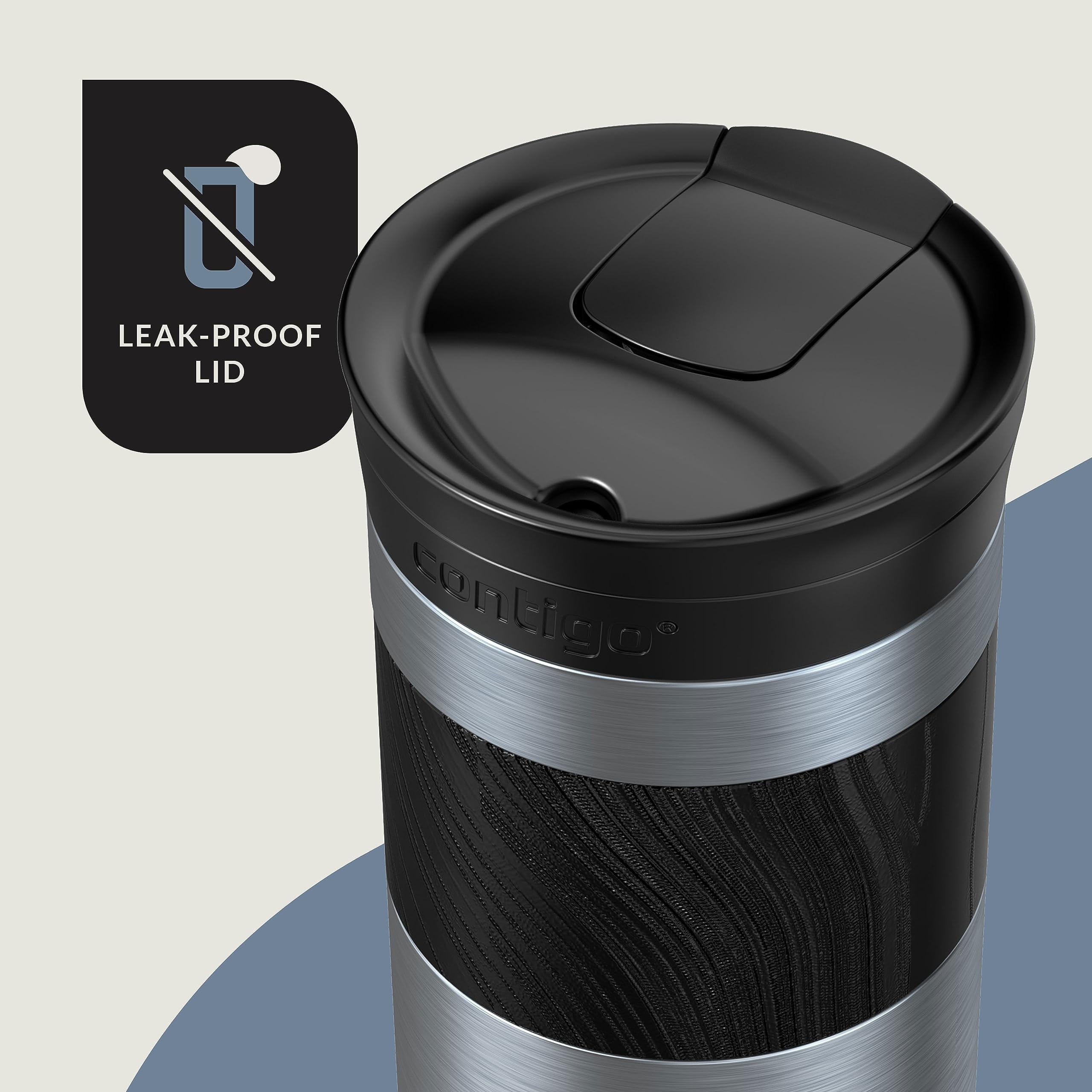 Contigo Byron 2.0 Stainless Steel Travel Mug with SNAPSEAL Lid and Grip, 16oz. 33WU