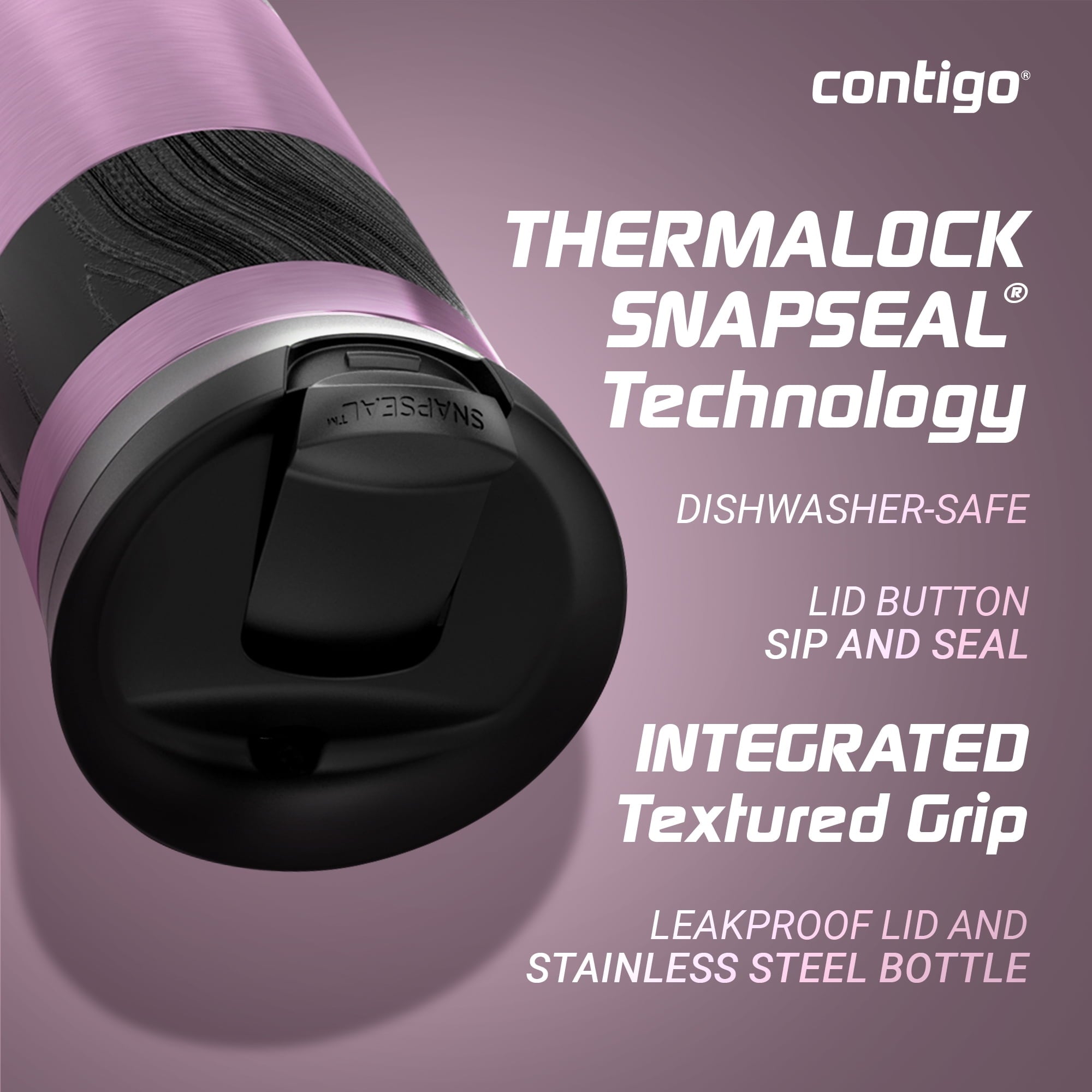 Contigo Byron 2.0 Stainless Steel Travel Mug with SNAPSEAL Lid and Grip, 16oz. 33WU
