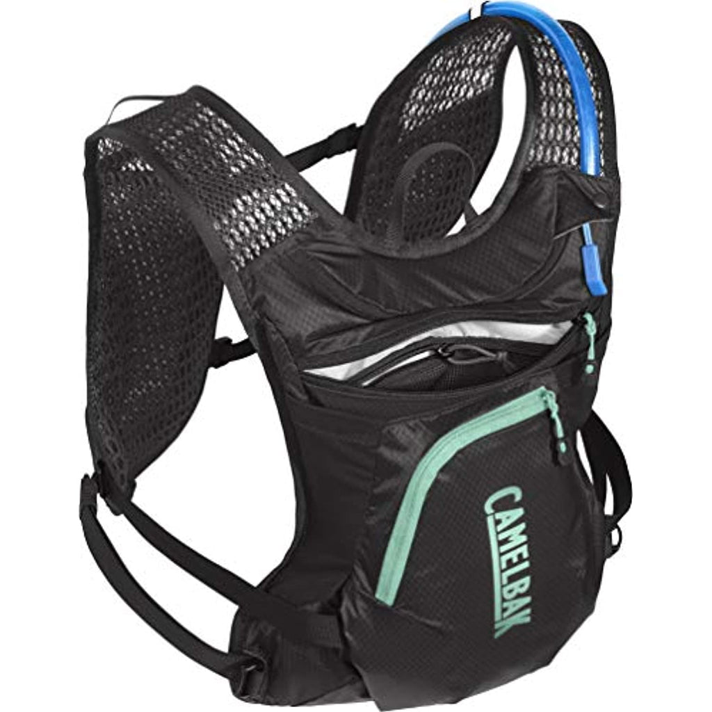 CamelBak Women's Chase Bike Vest 50oz - Hydration Vest - Easy Access Pockets, Black/Mint BFRH