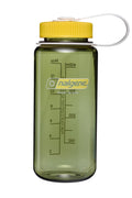 Nalgene 16oz Wide Mouth Water Bottle BPA-Free USA Made, Oil Green + Freesia ZHN7