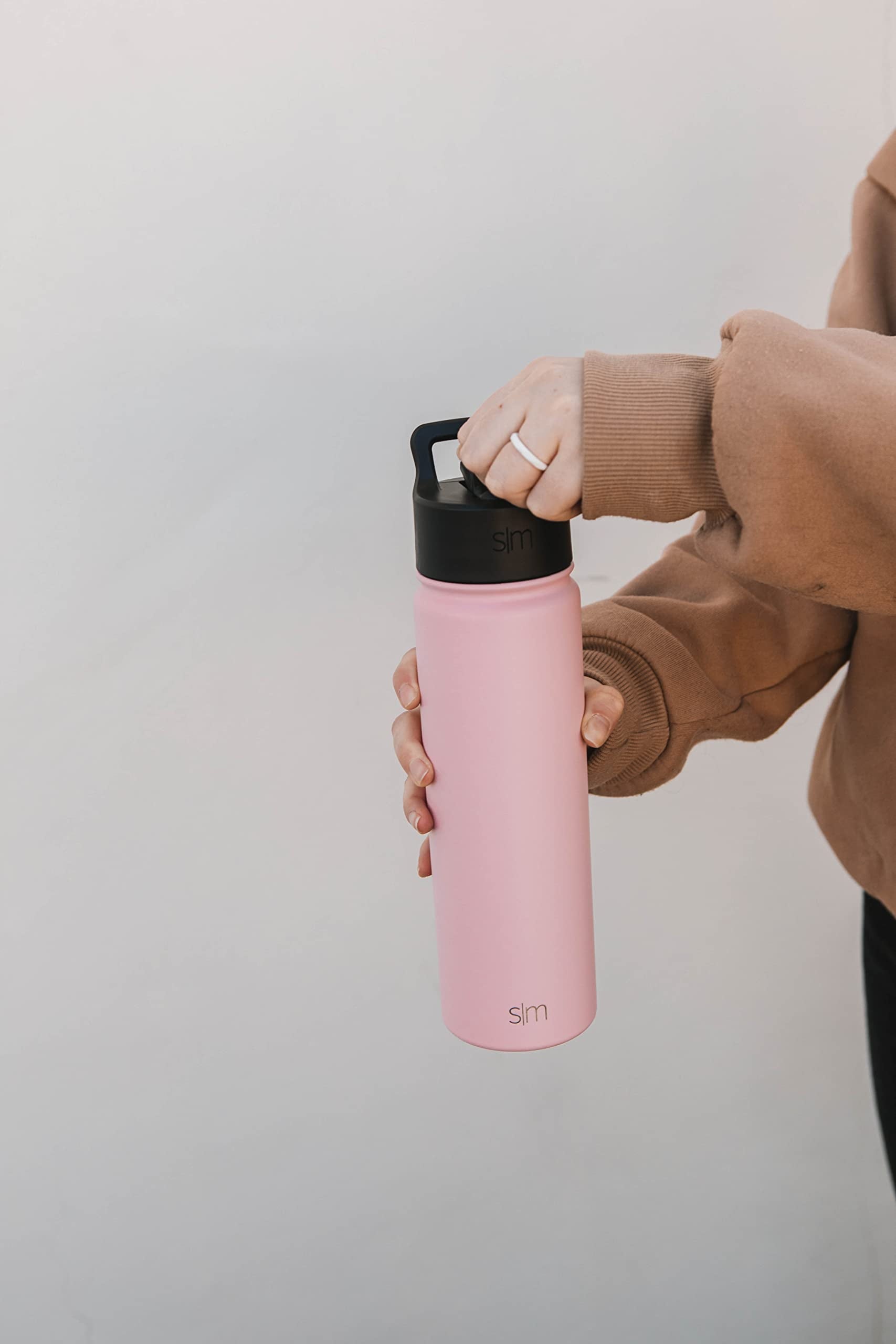 Simple Modern Kids Water Bottle with Straw Lid Vacuum Insulated Stainless Steel Metal Thermos Bottles | Reusable Leak Proof BPA-Free Flask for School | Summit Collection | 18oz, Checkmate 1HGV