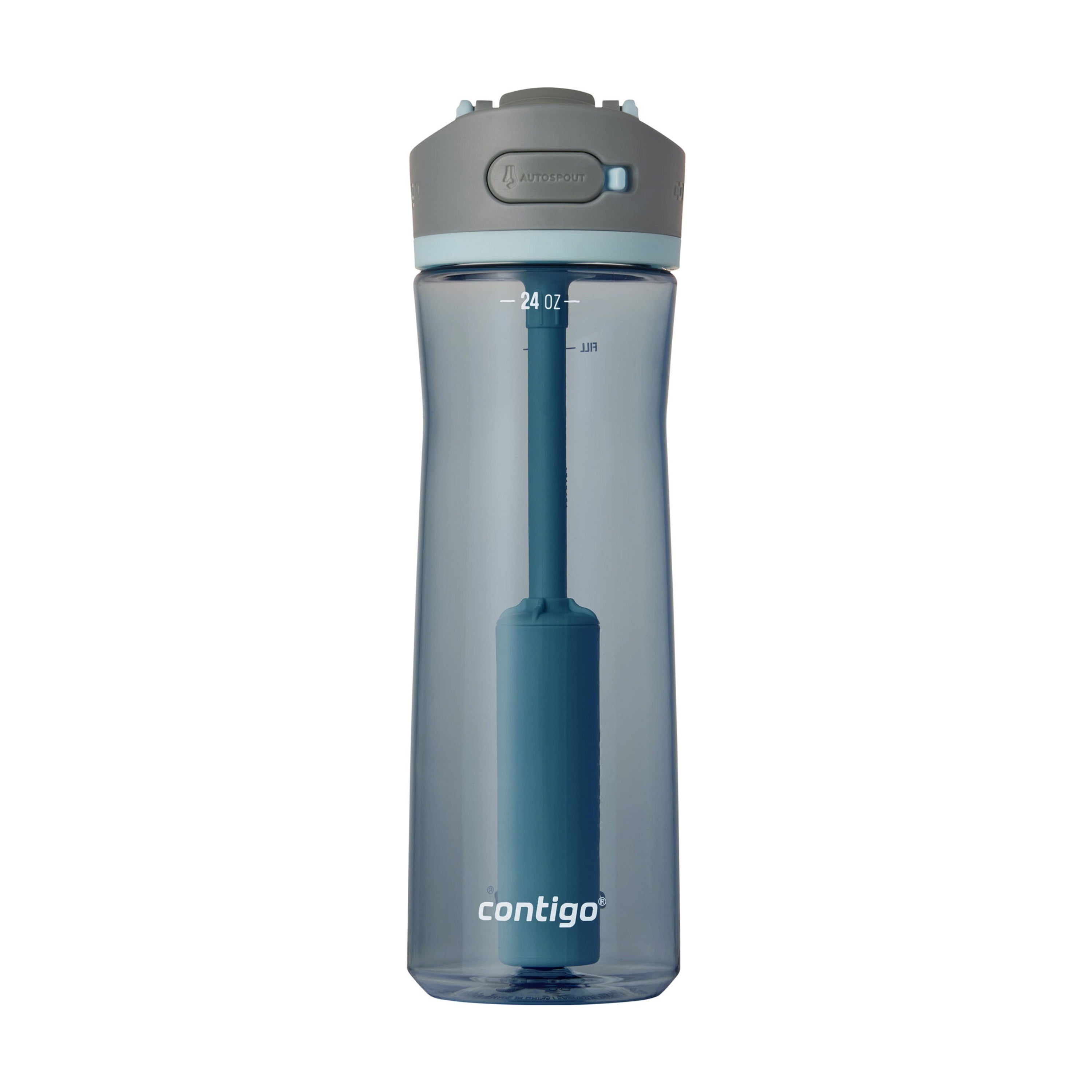 Contigo® Wells Plastic Filter Water Bottle with AUTOSPOUT® Straw Lid, 24 Oz., Dark Ice QPEF