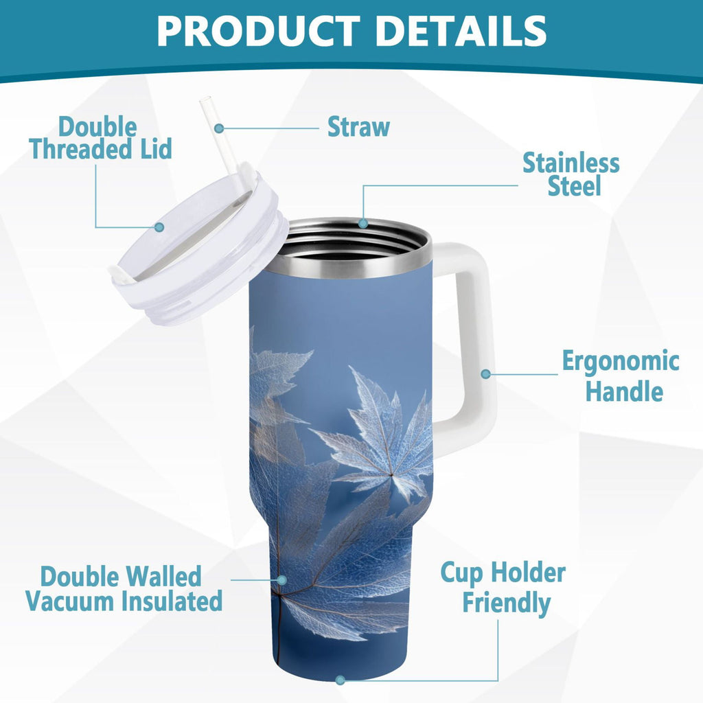 30 oz Insulated Stainless Steel Tumbler Double Wall Stainless Steel Tumbler with 2-Way Drinking Glass Mapleleaves 37DB