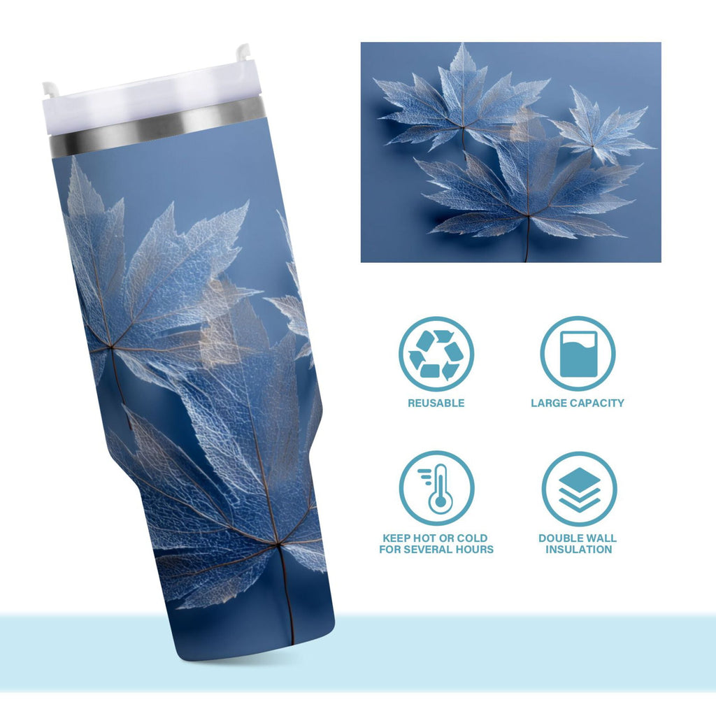 30 oz Insulated Stainless Steel Tumbler Double Wall Stainless Steel Tumbler with 2-Way Drinking Glass Mapleleaves 37DB