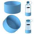Linkidea 2 Pack Water Bottle Boot Compatible with Nalgene Sustain Wide Mouth 32oz/48oz, Narrow Mouth 32oz, Silicone Anti-Slip Bottle Bottom Bumper Protector (Blue) A8L9