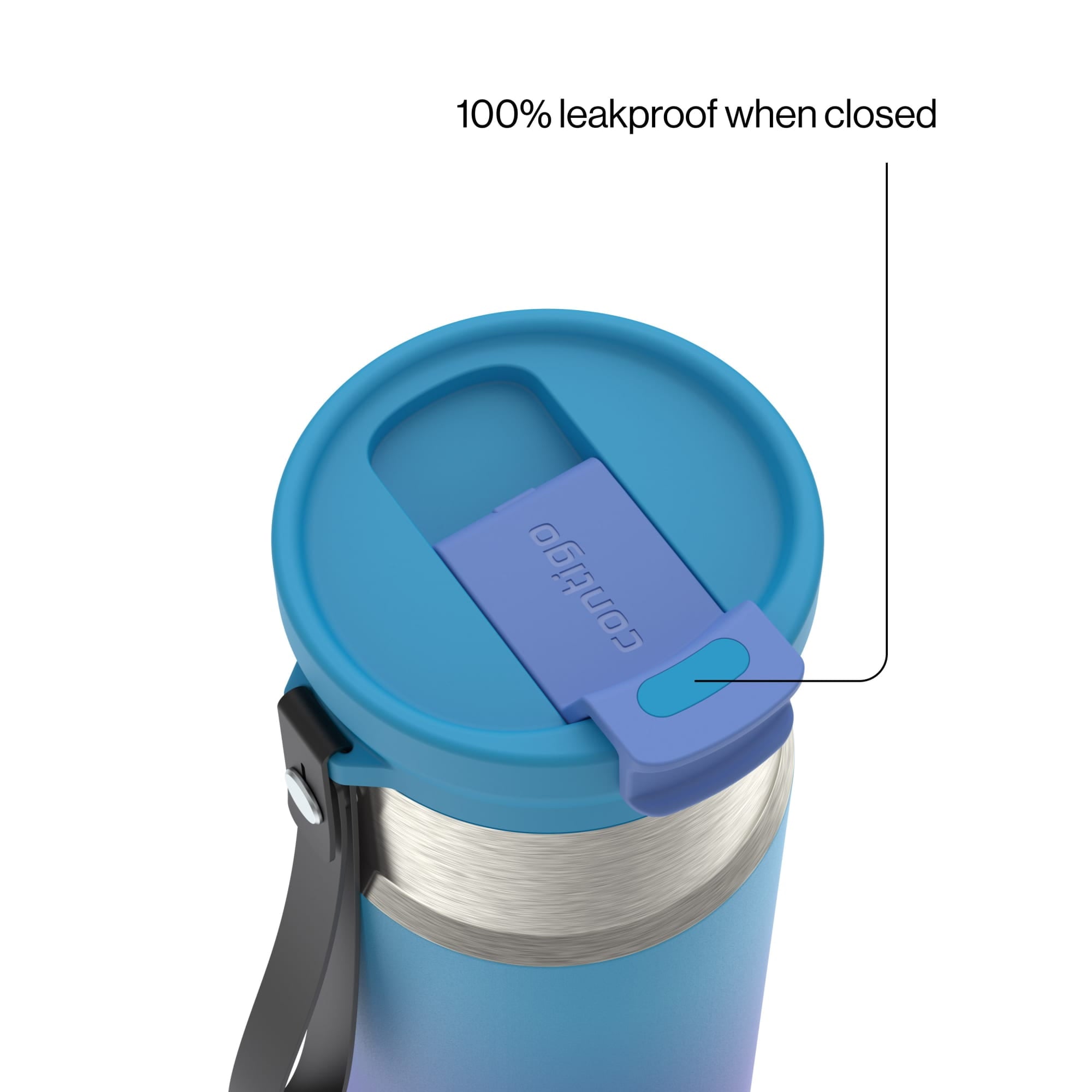 Contigo DualSip 16 oz Compact Leakproof Insulated Water Bottle with 2-Way Lid D53Y