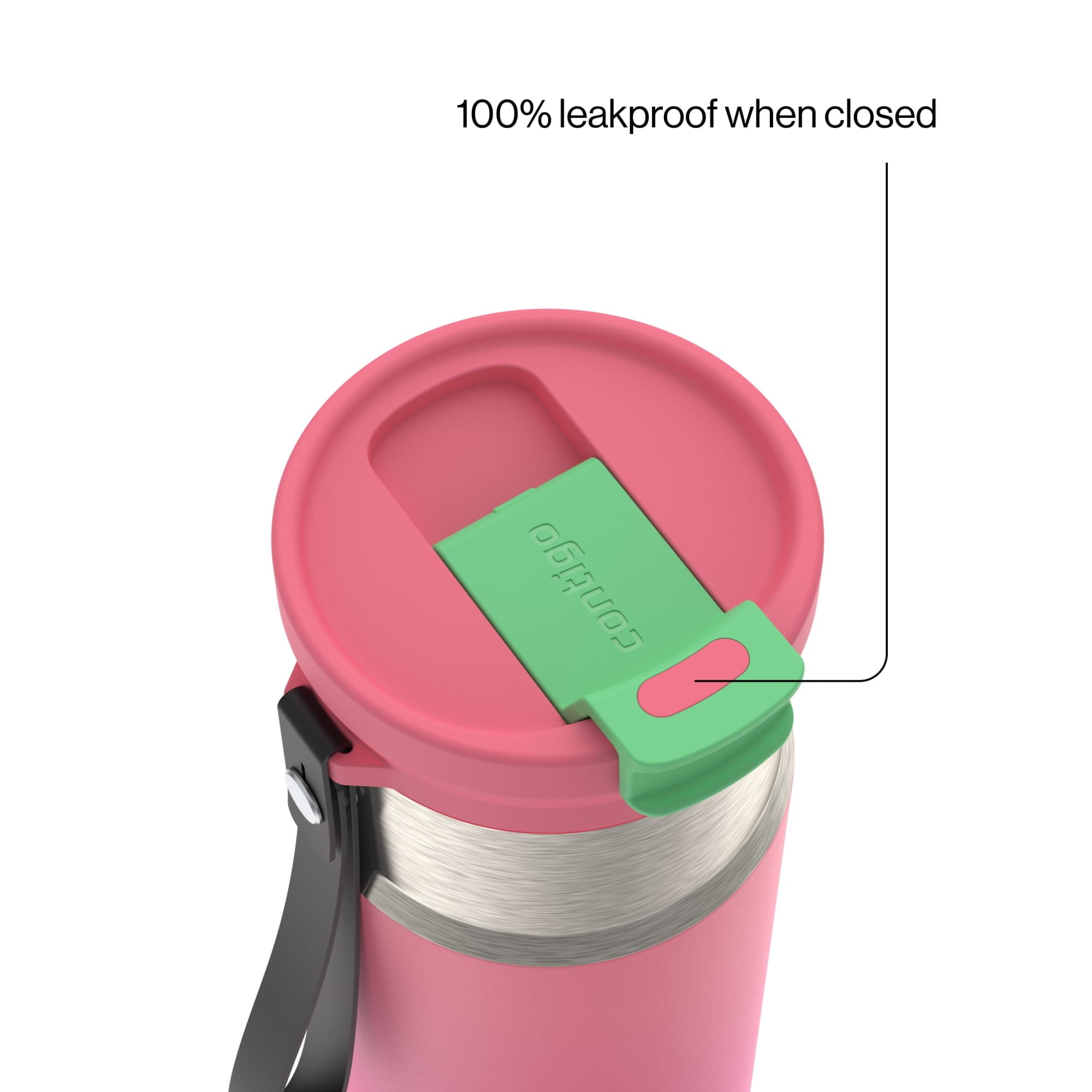 Contigo DualSip 16 oz Compact Leakproof Insulated Water Bottle with 2-Way Lid D53Y