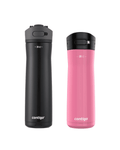 Contigo Jackson Chill  Bundle 2 Water Bottles Black 24oz and Pink  20oz with Autopop Lid Z4L1
