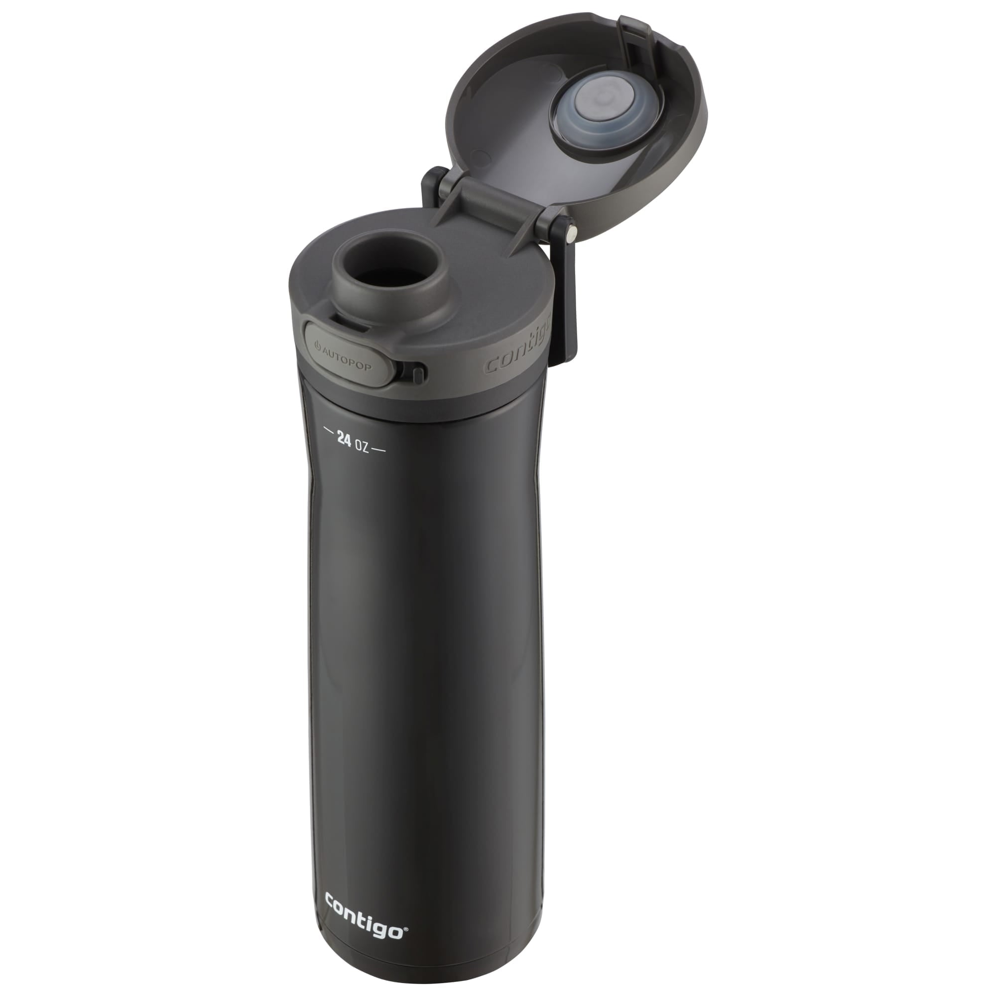 Contigo Jackson Chill  Bundle 2 Water Bottles Black 24oz and Pink  20oz with Autopop Lid Z4L1