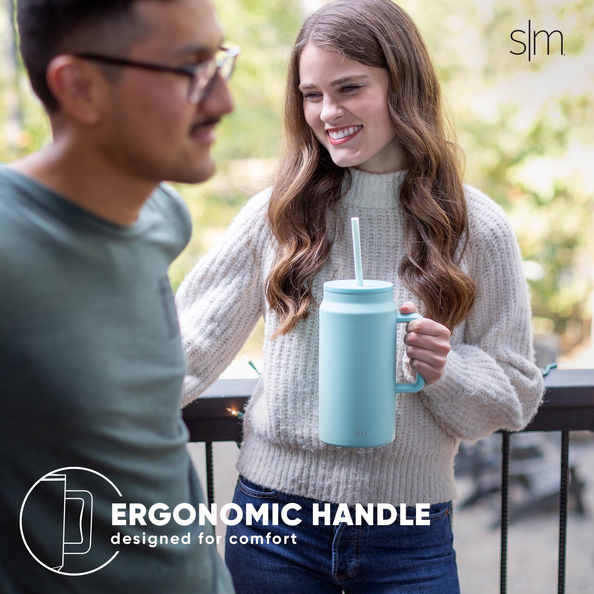 Simple Modern 50 fl oz Insulated Stainless Steel Trek Tumbler with Straw Lid | Midnight Black R3OD