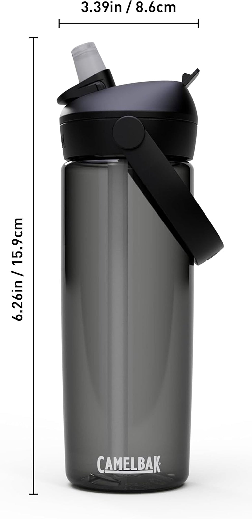 Camelbak Thrive Flip Straw 20oz Water Bottle, Charcoal 7GMT