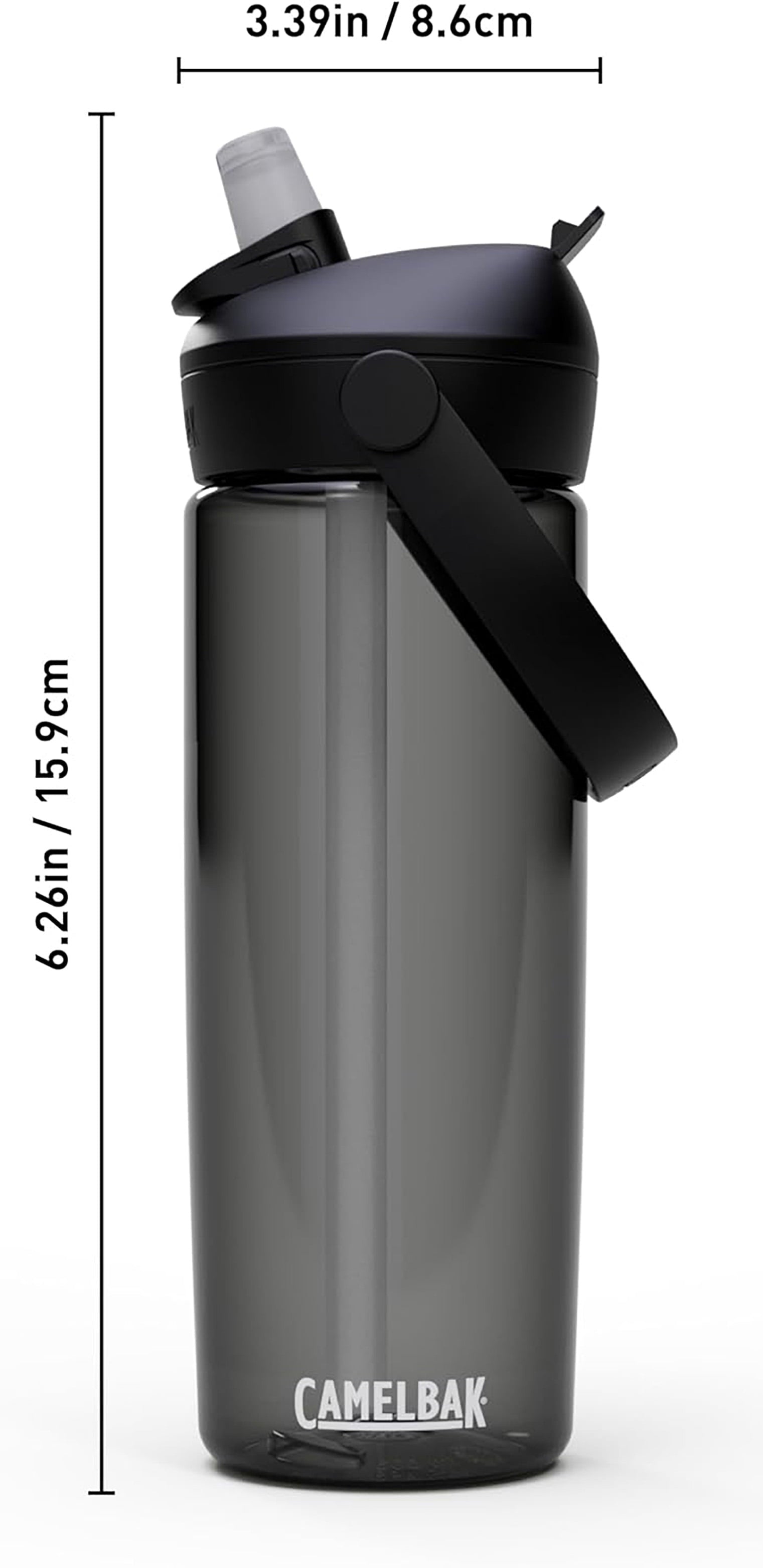 Camelbak Thrive Flip Straw 20oz Water Bottle, Charcoal 7GMT