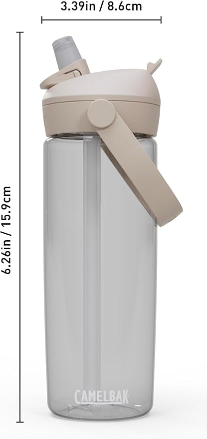 Camelbak Thrive Flip Straw 20oz Water Bottle, Charcoal 7GMT