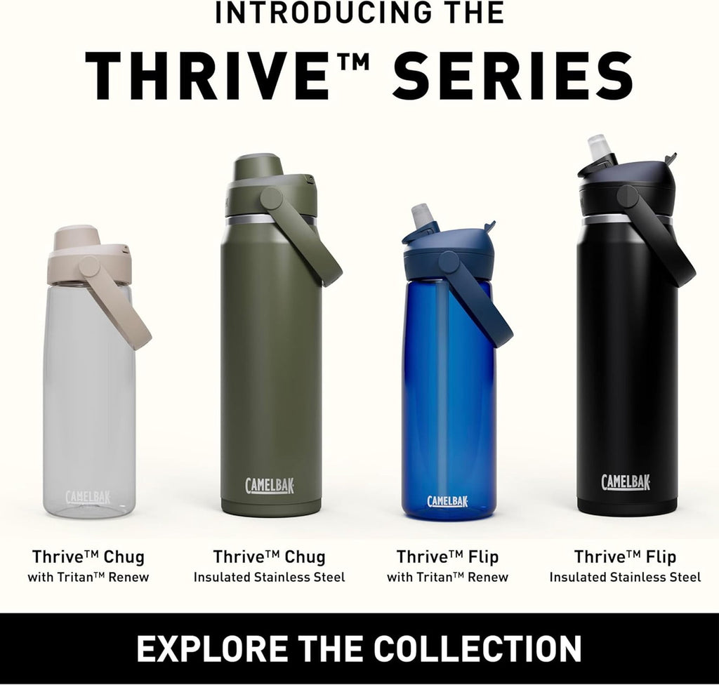 Camelbak Thrive Flip Straw 20oz Water Bottle, Charcoal 7GMT