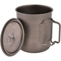 Olicamp Titanium Space Saver Mug with Lid, Nests Nalgene Bottle Inside, Lightweight and Compact, Perfect for Camping and Backpacking, 750mL FNMS