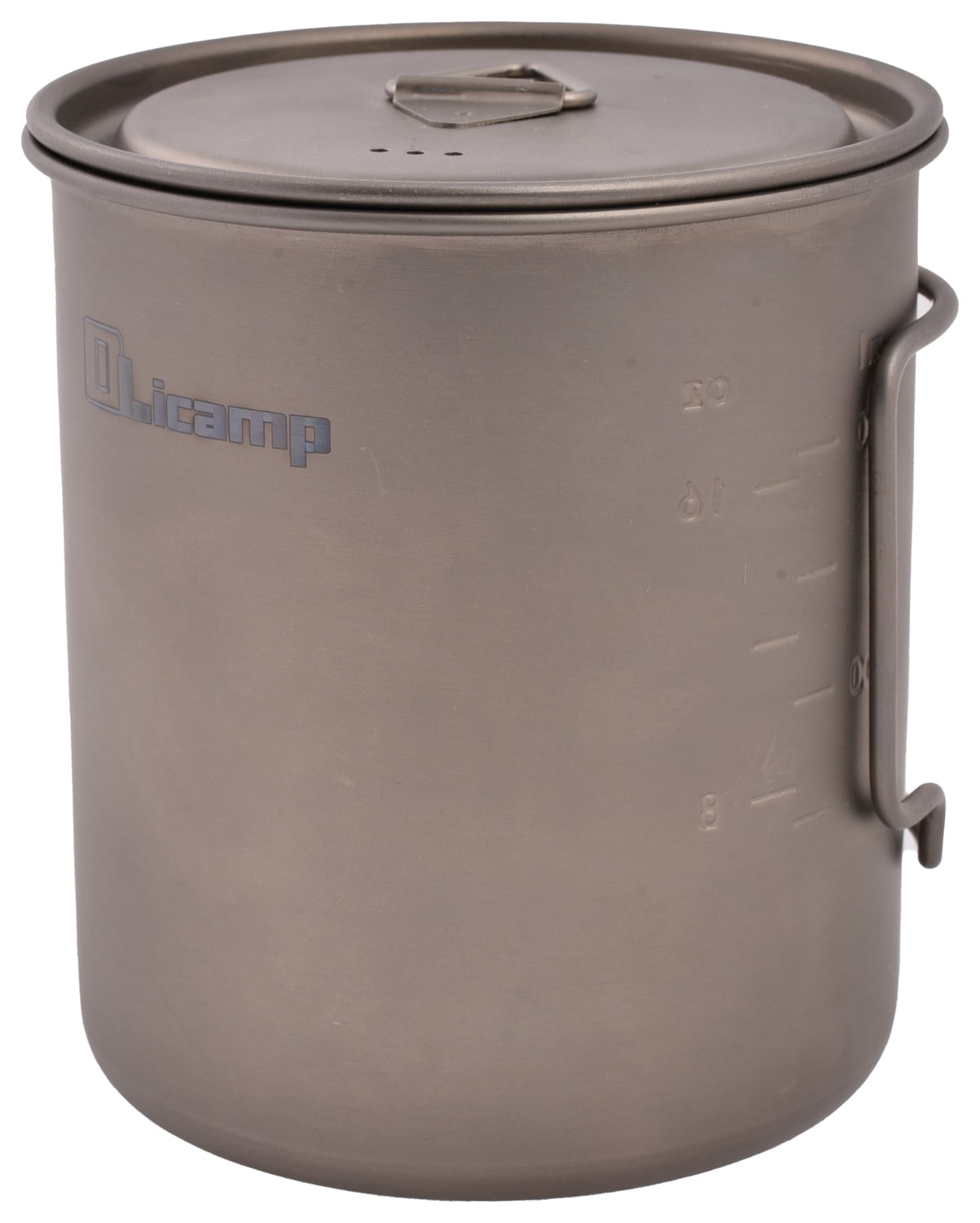 Olicamp Titanium Space Saver Mug with Lid, Nests Nalgene Bottle Inside, Lightweight and Compact, Perfect for Camping and Backpacking, 750mL FNMS