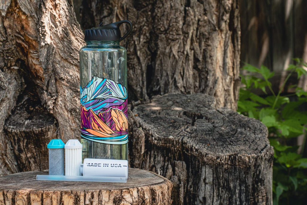 Epic Water Filters Nalgene OG Sustain Tritan USA Made Water Bottle and 75 Gallon Filter - Removes 99.99% of Water Impurities, 32oz, Leggitt Art U6JZ