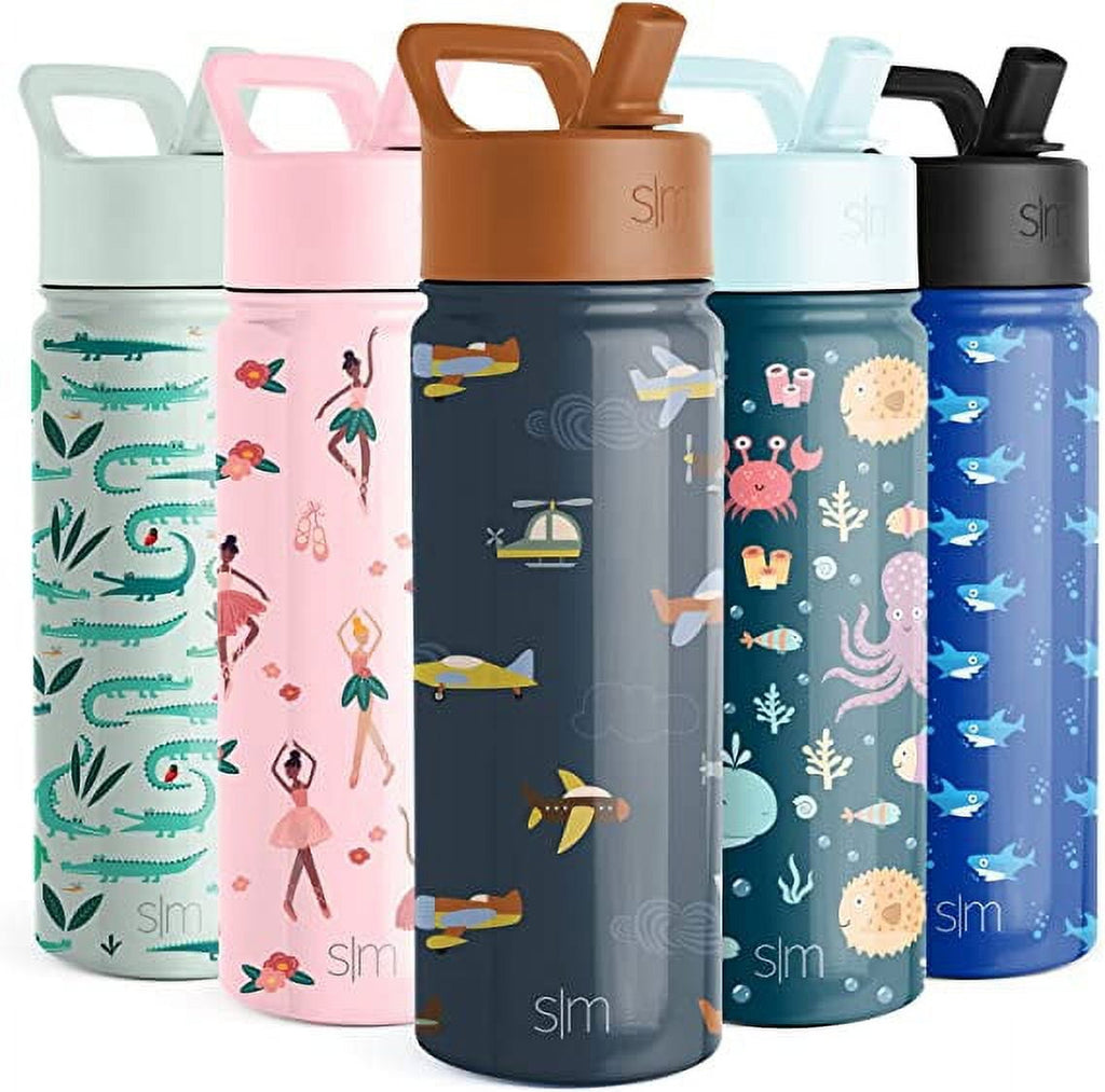 Simple Modern Summit Water Bottle Straw Lid Vacuum Insulated Stainless Steel Bottle | 18 fl oz TKA0