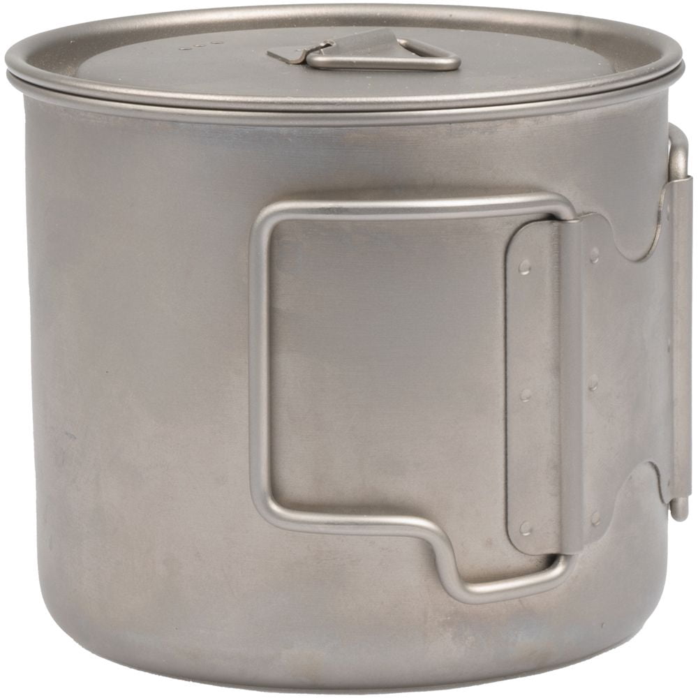 Olicamp Titanium Space Saver Mug with Lid, Nests Nalgene Bottle Inside, Lightweight and Compact, Perfect for Camping and Backpacking, 550mL ZQWF