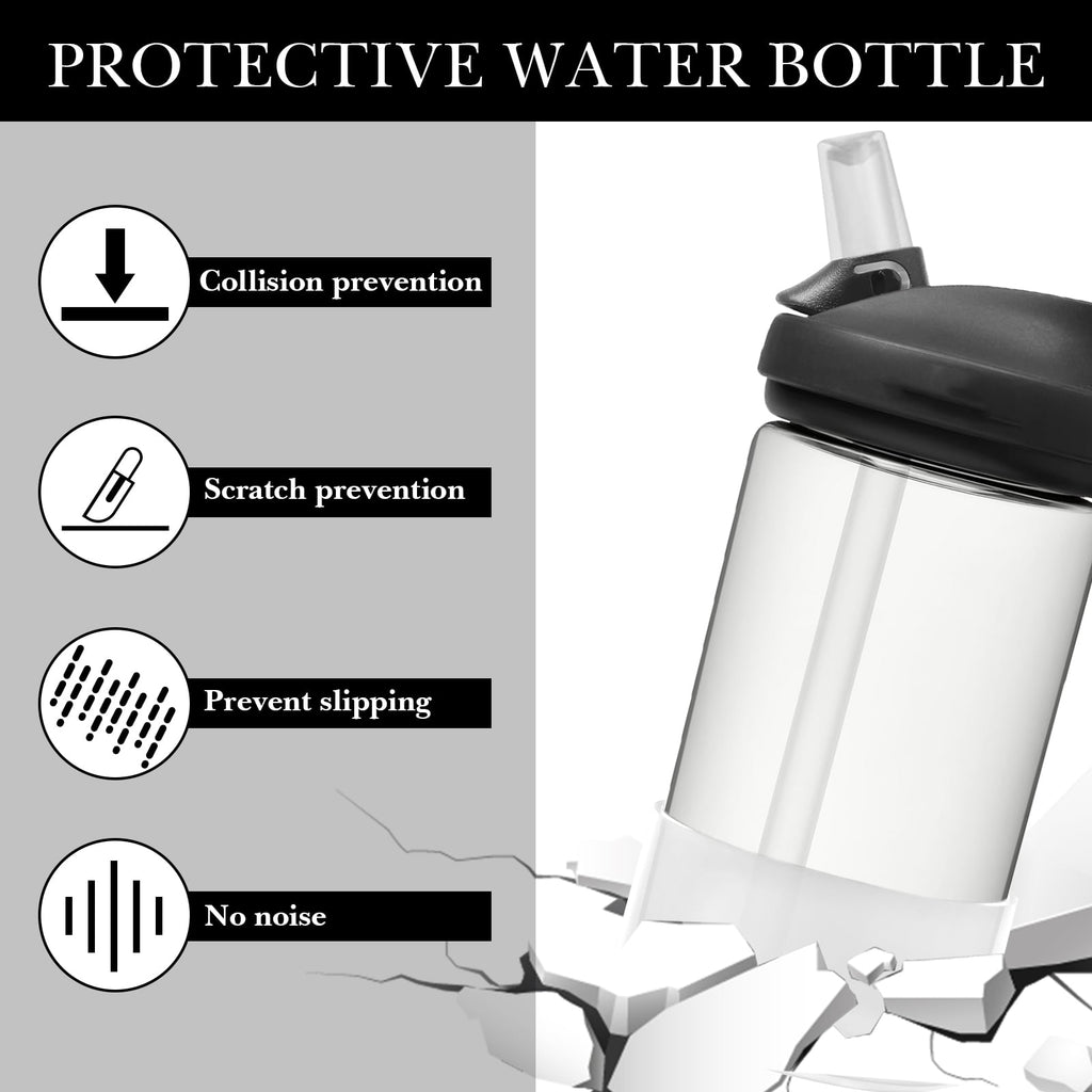 Linkidea 2 Pack Water Bottle Boot Compatible with CamelBak Eddy+20oz/25oz, Chute Mag 20oz/25oz, Carry Cap, Silicone Anti-Slip Bottle Bottom Bumper Protector (Clear White) PLMD