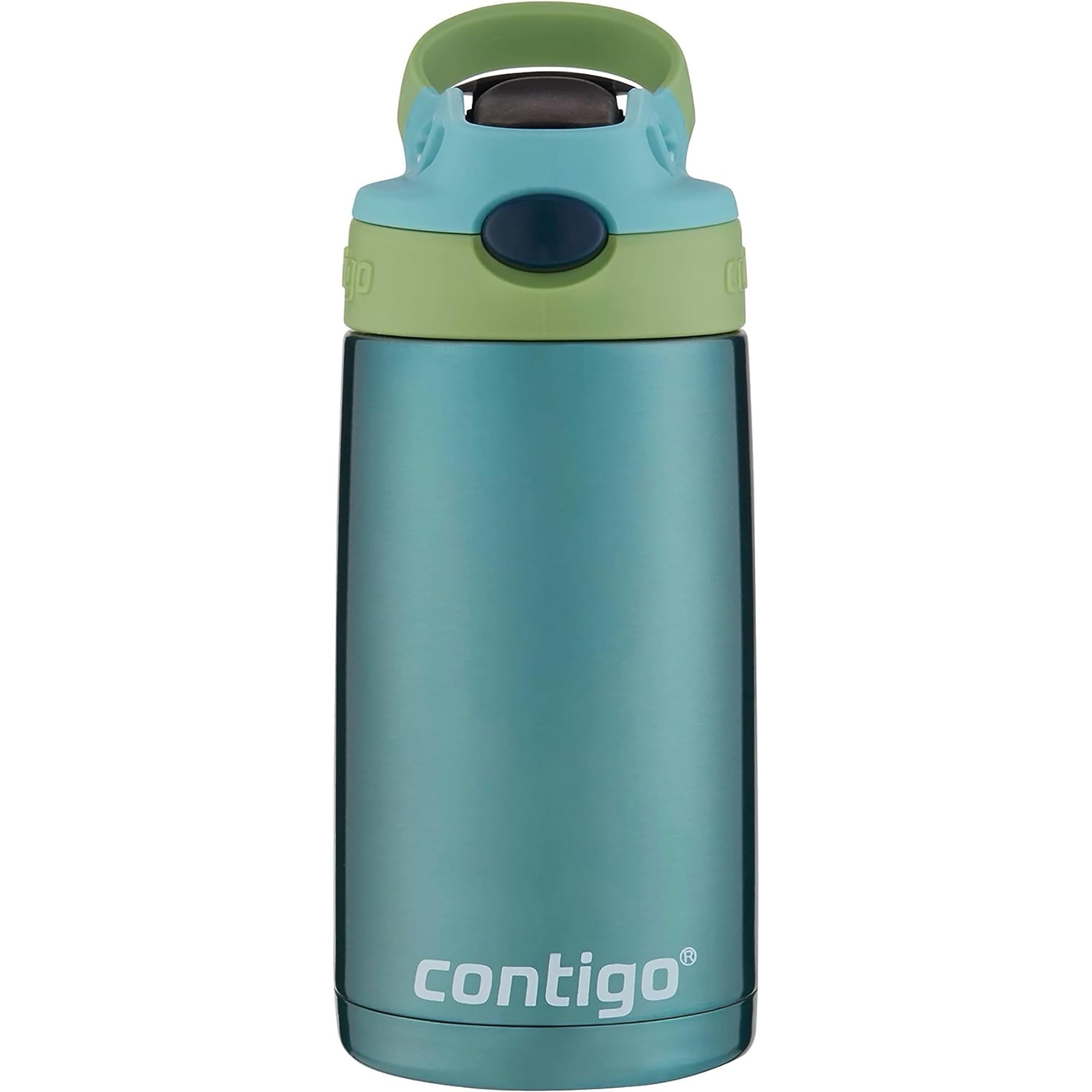 Contigo Kid's 13 oz. AutoSpout Straw Water Bottle - Stainless Steel/Azalea/Pansy LJ4P