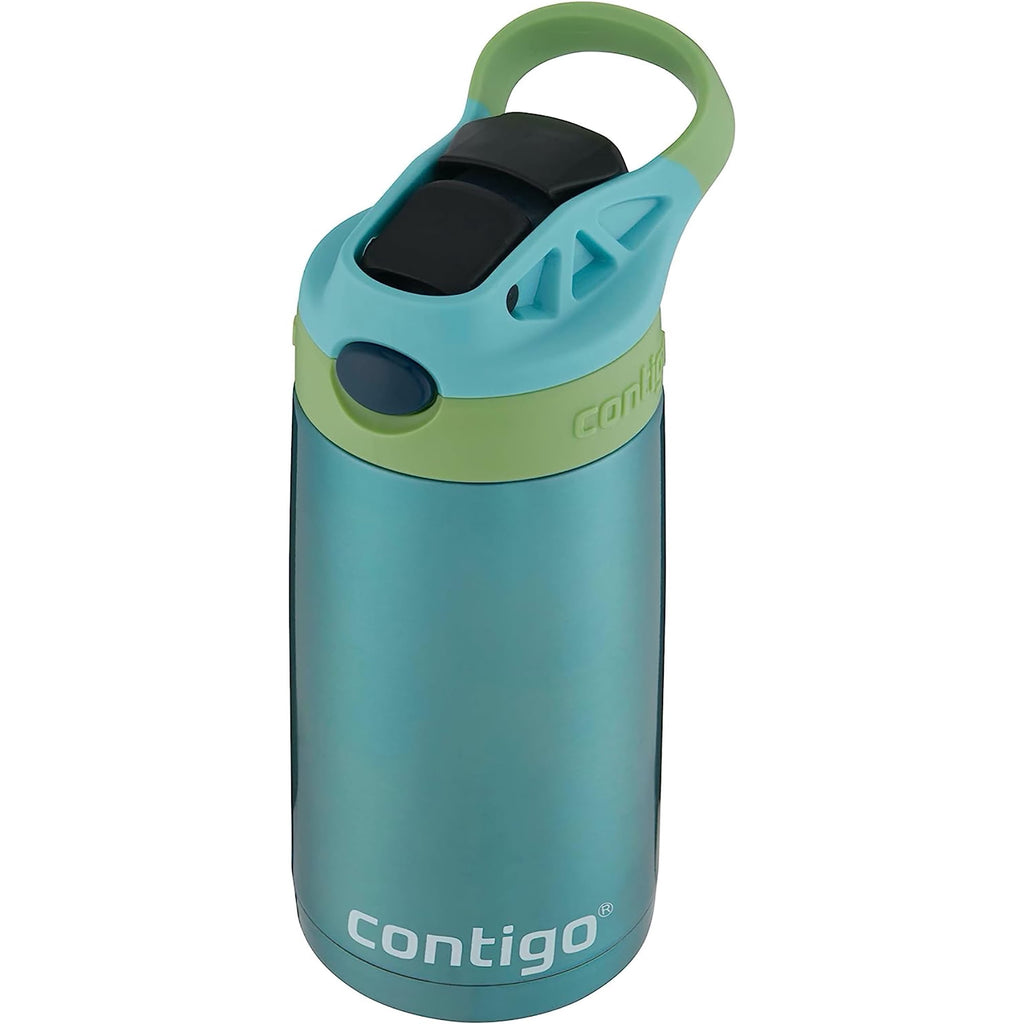 Contigo Kid's 13 oz. AutoSpout Straw Water Bottle - Stainless Steel/Azalea/Pansy LJ4P