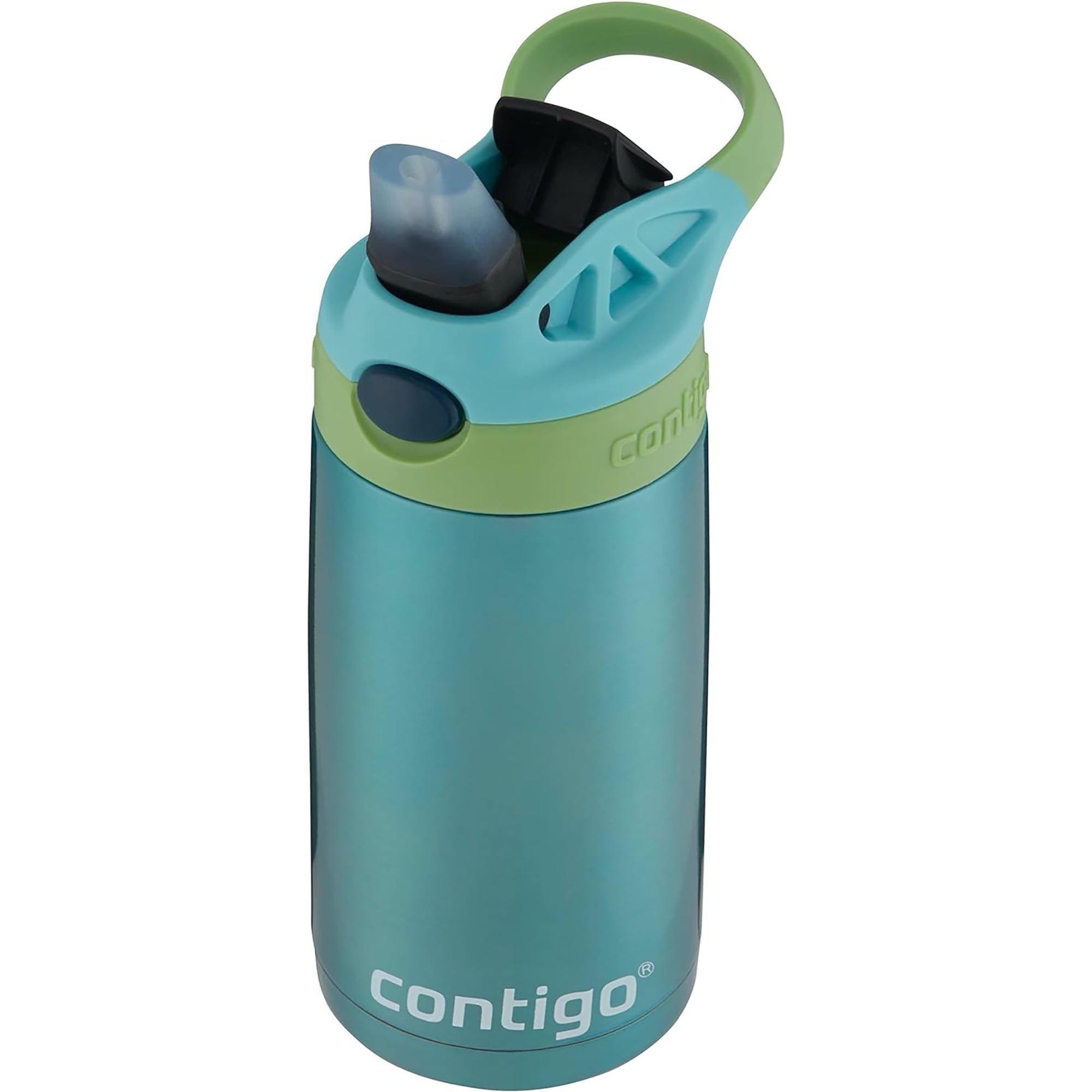 Contigo Kid's 13 oz. AutoSpout Straw Water Bottle - Stainless Steel/Azalea/Pansy LJ4P