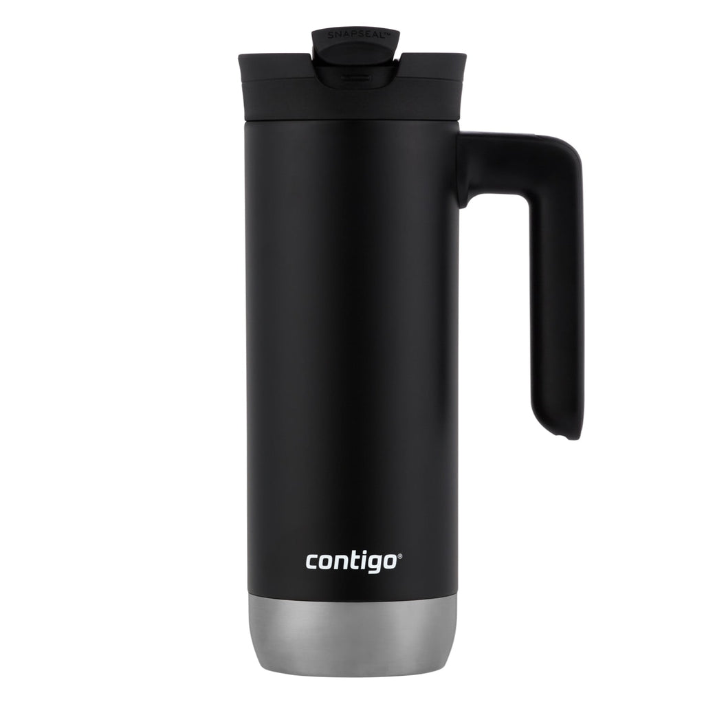Contigo Huron 2.0 Stainless Steel Travel Mug with SNAPSEAL Lid and Handle in Black, 20 fl oz. ALCR