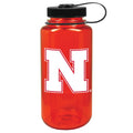 Scarlet Nebraska Huskers 32oz. Nalgene Sustainable Wide Mouth Water Bottle 6D9U