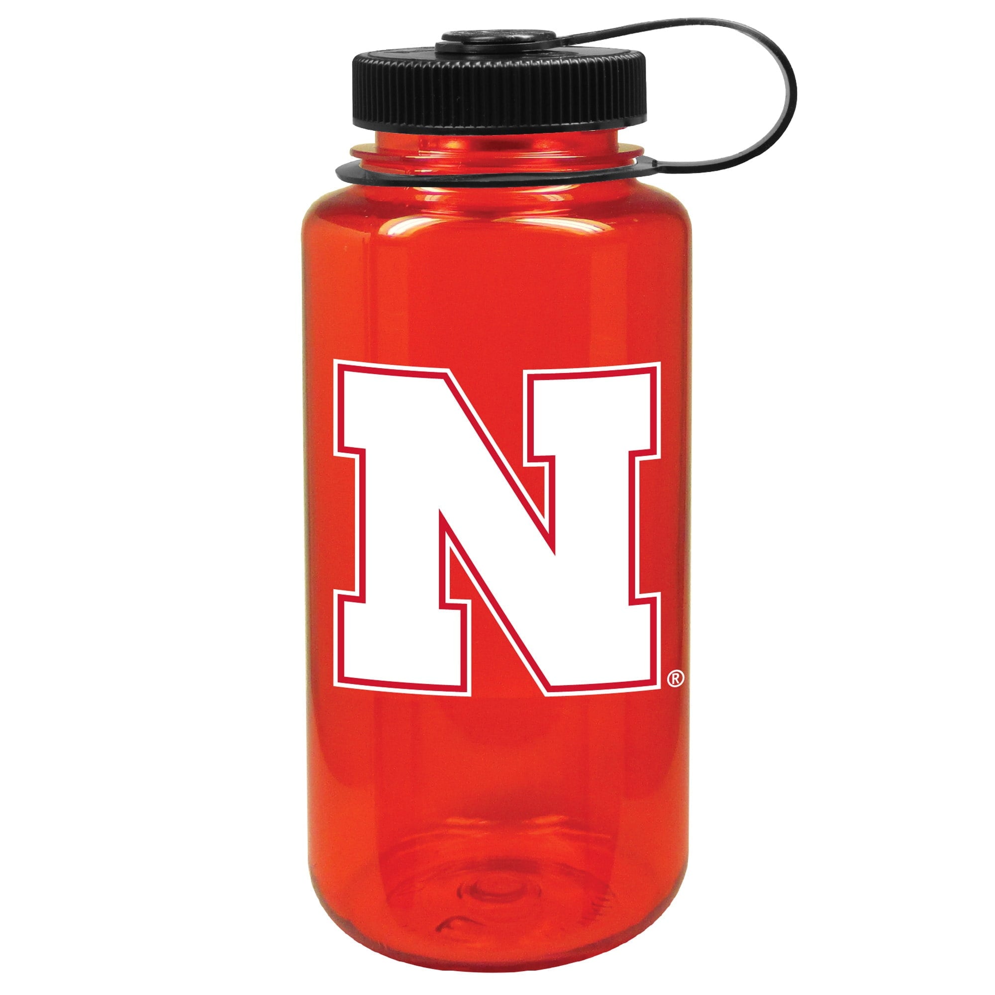 Scarlet Nebraska Huskers 32oz. Nalgene Sustainable Wide Mouth Water Bottle 6D9U