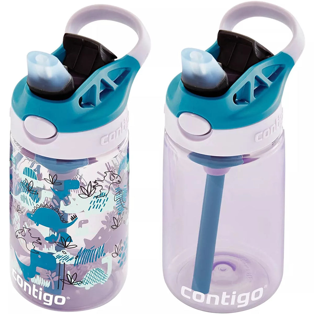 Contigo Kids Water Bottle with Redesigned AUTOSPOUT Straw, 14 oz, Grape Forest Haven M6A1