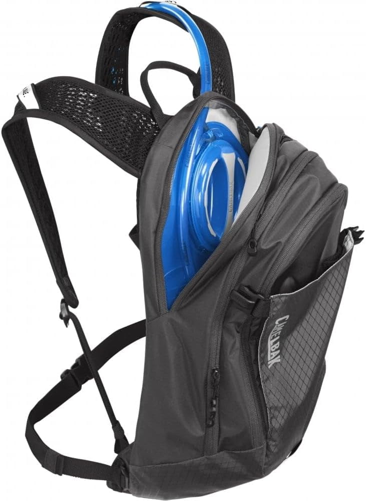 CamelBak Women's M.U.L.E. 12 Mountain Biking Hydration Pack - Easy Refilling Hydration Backpack - Magnetic Tube Trap 100oz, Charcoal/Black AW1A