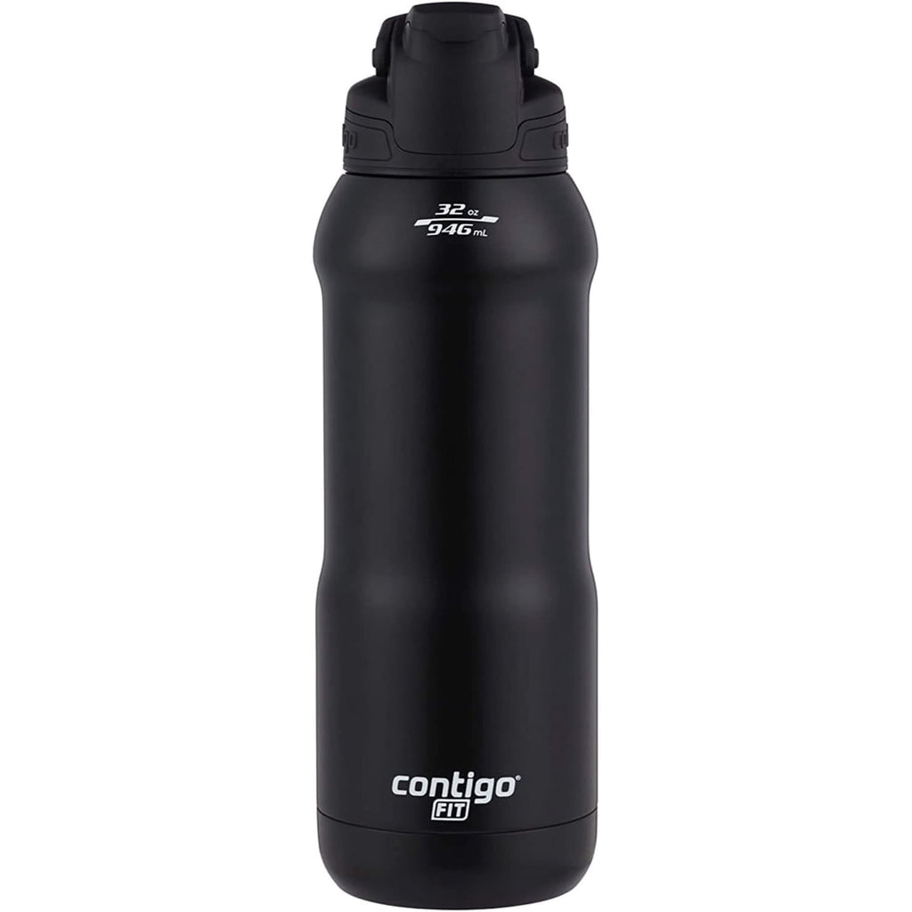 Contigo Fit Stainless Steel AUTOSPOUT Water Bottle with Straw, Blue Amp, 32 fl oz. C5KQ