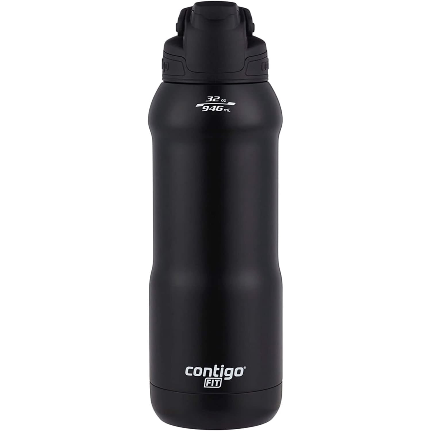 Contigo Fit Stainless Steel AUTOSPOUT Water Bottle with Straw, Blue Amp, 32 fl oz. C5KQ