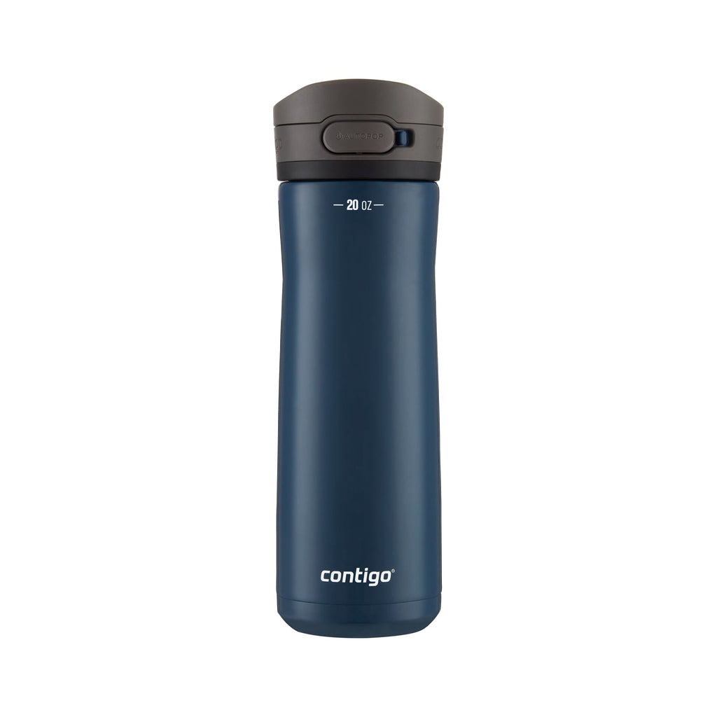 Contigo Jackson Chill Bundle 2 Water Bottles Black 24oz and Blueberry 20oz with Autopop Lid AQCL
