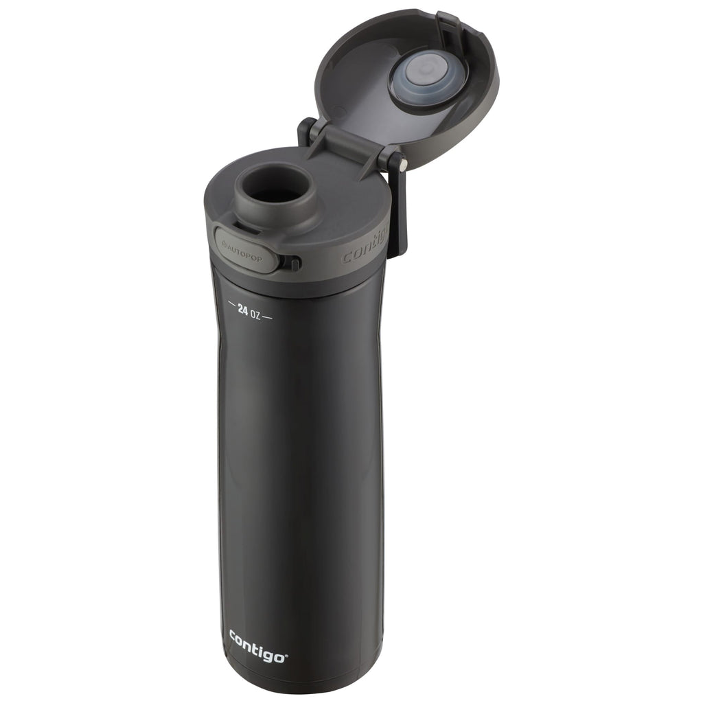Contigo Jackson Chill Bundle 2 Water Bottles Black 24oz and Blueberry 20oz with Autopop Lid AQCL